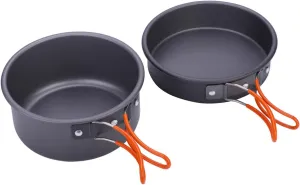 Camping Bowl Pot Pan Set, 8pcs Cookware Travel Bowl Pot Pan Set Non Stick RV Cookware Set Backpacking Gear for Outdoor Camping Hiking Cooking Picnic