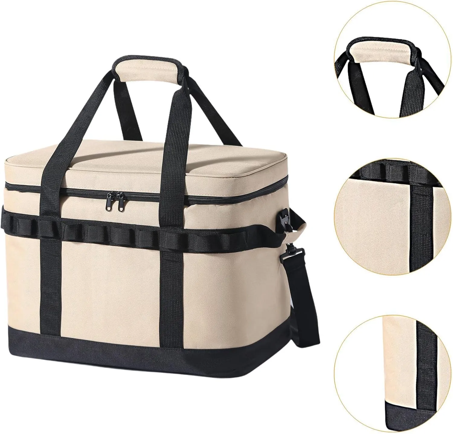 Camping Carry Bag Insulated Food Delivery Bag Heavy Duty Griddle Carry Bag Camping Tote Bag for Picnic Trip Traveling Camping