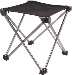 Camping Chair Fishing Chairs Outdoor Portable Folding Stool Aluminum Alloy Fishing Stool Lightweight and Small Stool, 25*25*28cm, Black