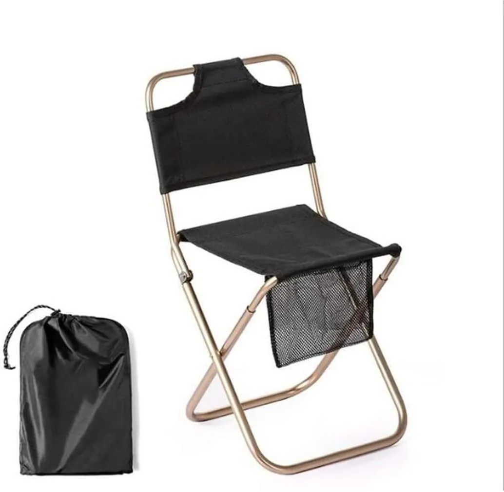 Camping Chair Folding Chair Portable Chair Folding Camping Chair Outdoor Fishing Chair Picnic BBQ Seat Ultralight Aluminum Alloy Camping Stool with Storage Bag Camping Chairs for Adults