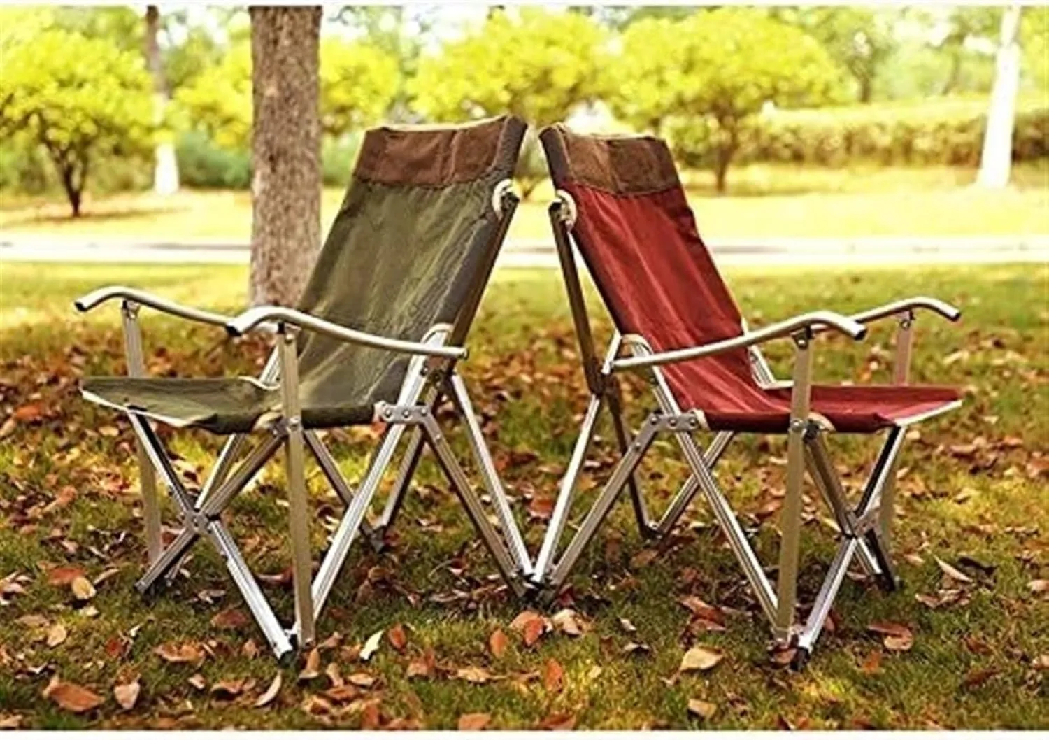 Camping Chair Folding Chairs Lawn Chairs Outdoor Chair Portable Folding Chairs for Relax Camping Fishing Backrest Stool Aluminum Alloy Leisure Beach Chair Folding Chair Camp Chair Moon Chair(Green)