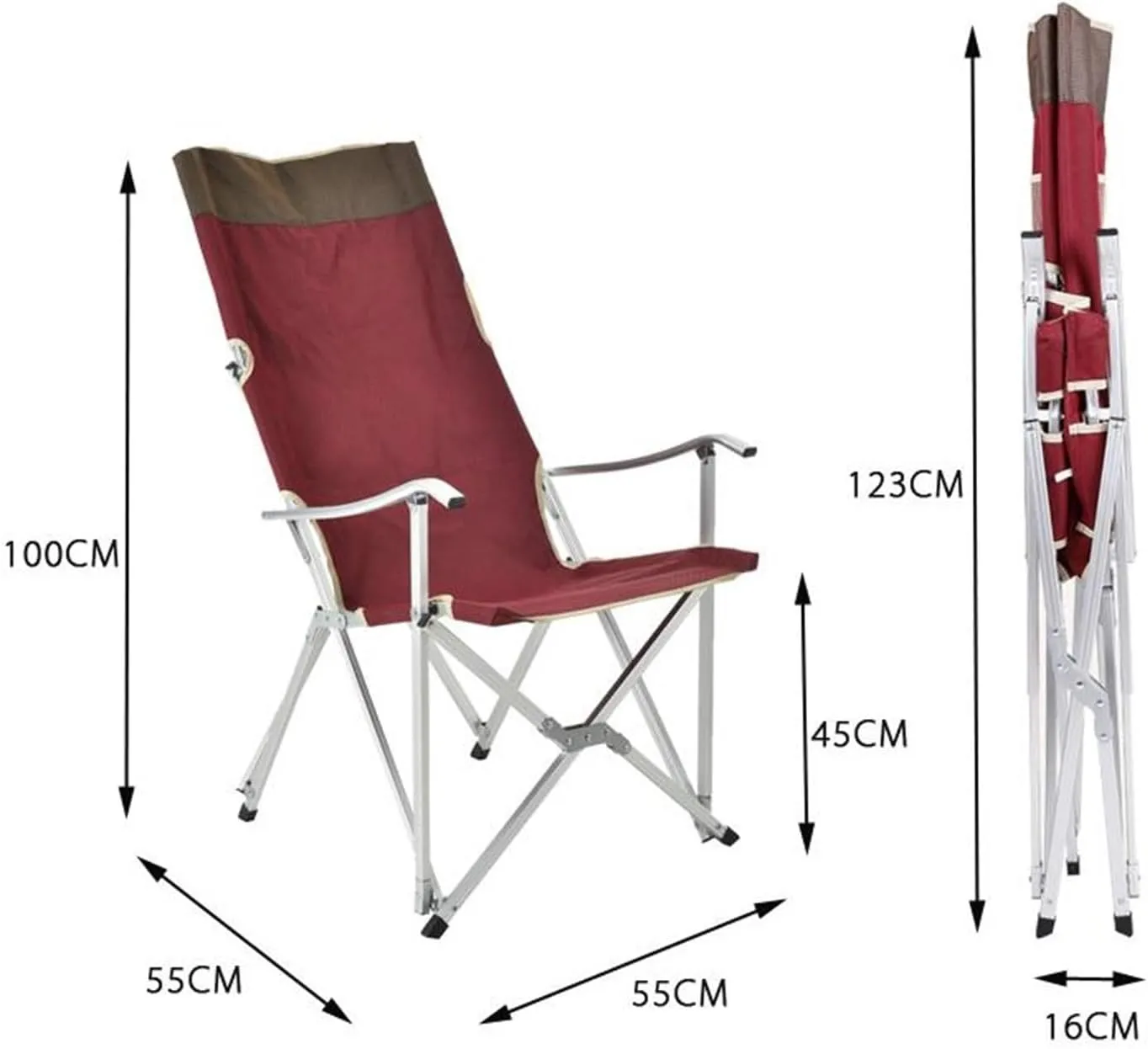 Camping Chair Folding Chairs Lawn Chairs Outdoor Chair Portable Folding Chairs for Relax Camping Fishing Backrest Stool Aluminum Alloy Leisure Beach Chair Folding Chair Camp Chair Moon Chair(Green)