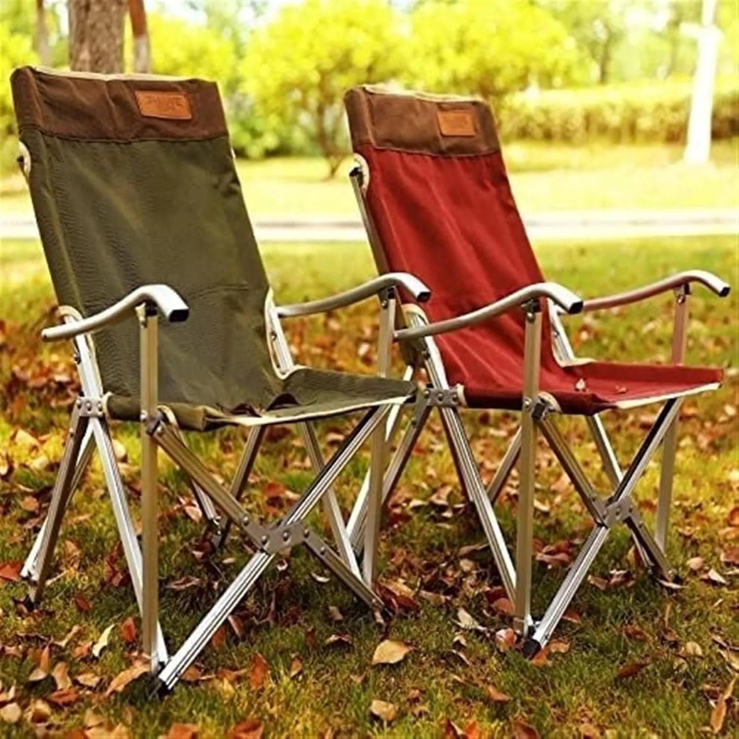 Camping Chair Folding Chairs Lawn Chairs Outdoor Chair Portable Folding Chairs for Relax Camping Fishing Backrest Stool Aluminum Alloy Leisure Beach Chair Folding Chair Camp Chair Moon Chair(Green)