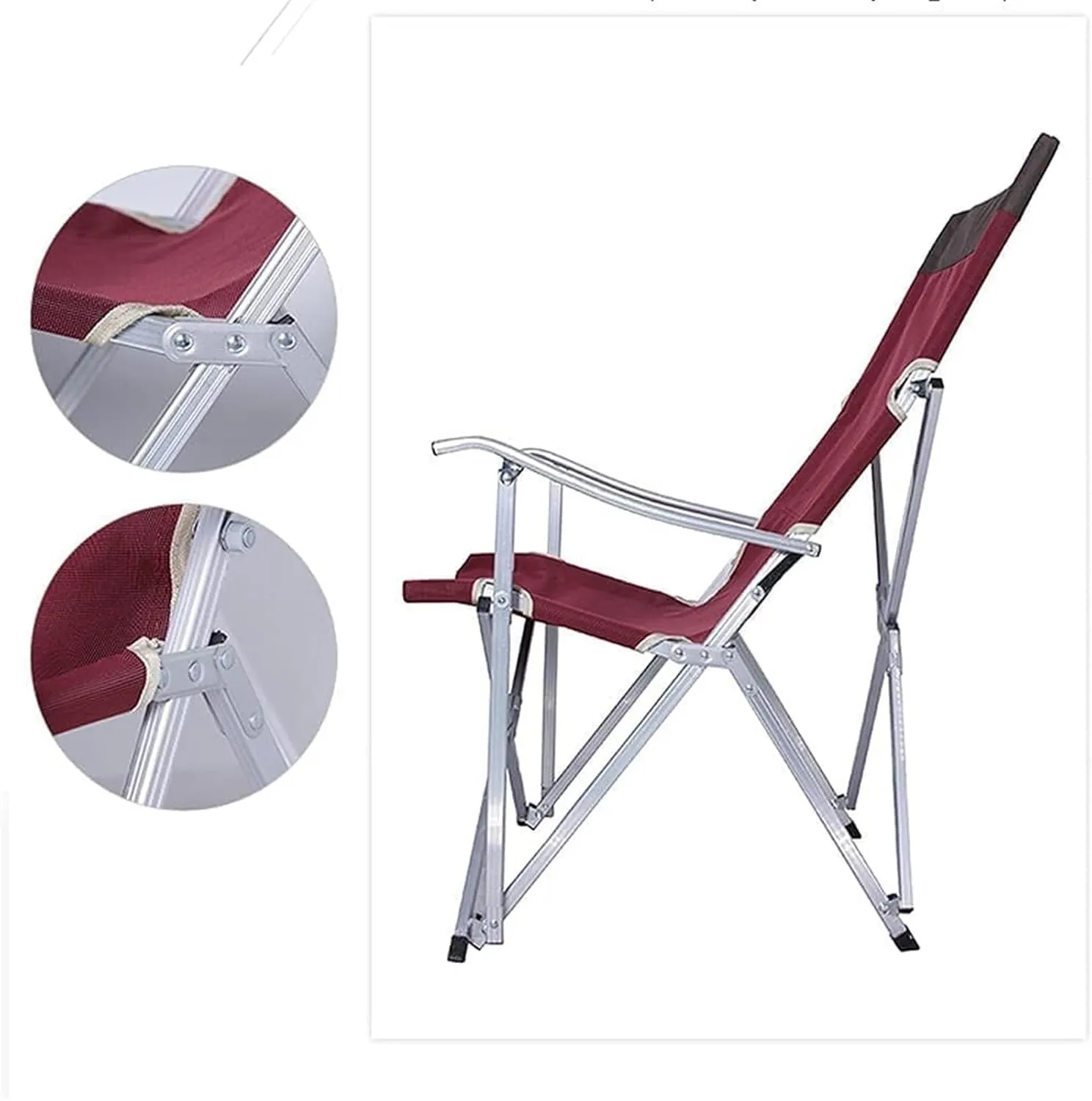 Camping Chair Folding Chairs Lawn Chairs Outdoor Chair Portable Folding Chairs for Relax Camping Fishing Backrest Stool Aluminum Alloy Leisure Beach Chair Folding Chair Camp Chair Moon Chair(Green)