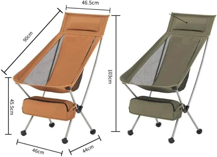 Camping Chair Folding Chairs Lawn Chairs Ultralight Backpack Camping Chair Travel Hiking Foldable Portable Outdoor Beach Backpack Seat, Breathable Double-Sided Mesh Folding Chair Camp Chair Moon Chair