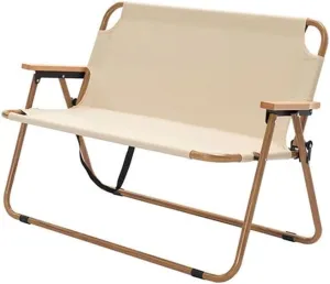 Camping Chairs, 2 Persons Armchair Double Backrest Folding Camping Chair Aluminum Alloy Beach Chair for Travel Chair Outdoor Camping P-Icnic/a/As Shown