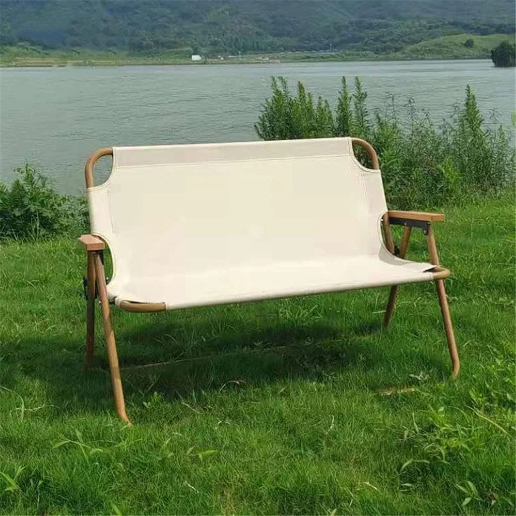 Camping Chairs, 2 Persons Armchair Double Backrest Folding Camping Chair Aluminum Alloy Beach Chair for Travel Chair Outdoor Camping P-Icnic/a/As Shown