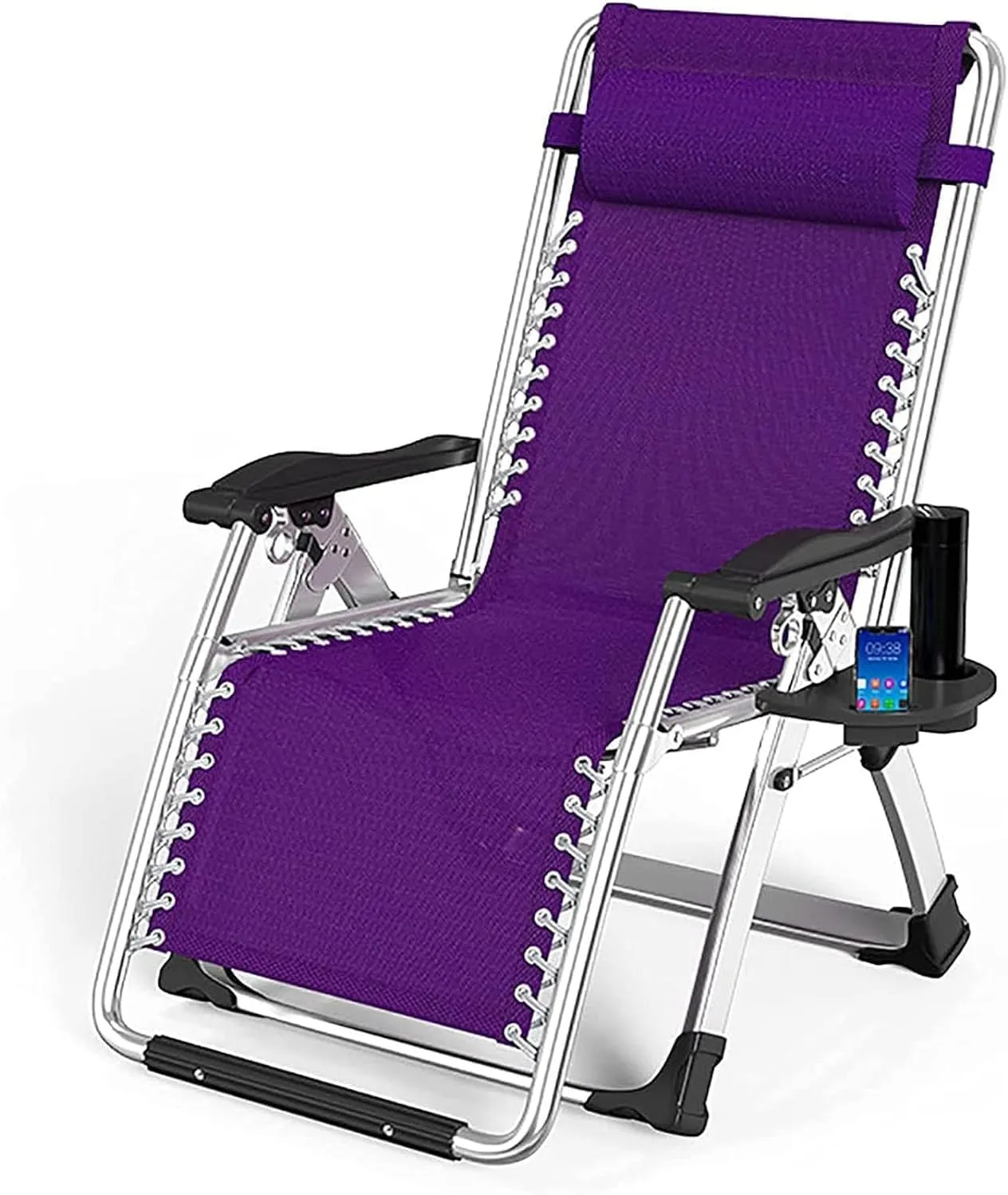 Camping Chairs, Chair Folding Recliner Chair Camping Household Adult Portable Beach Lazy Chair for Garden and Outdoor Camping