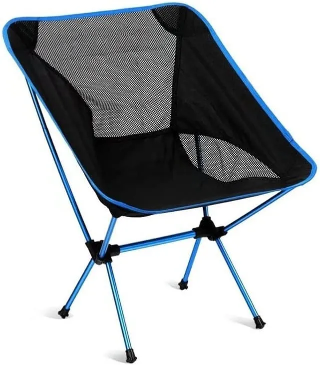 Camping Chairs Portable Camping Chair Outdoor Lightweight Aluminum Moon Chair Leisure Camping Fishing Chair Folding Stool Portable Folding Chair (Color : A)