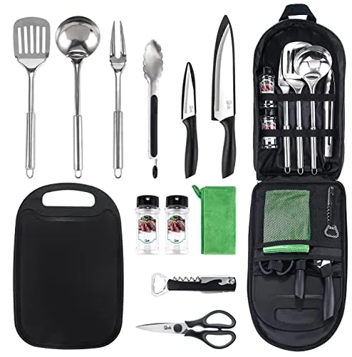 Camping Cookware, Camp Kitchen,Camp Cookware, Camping Utensils Set