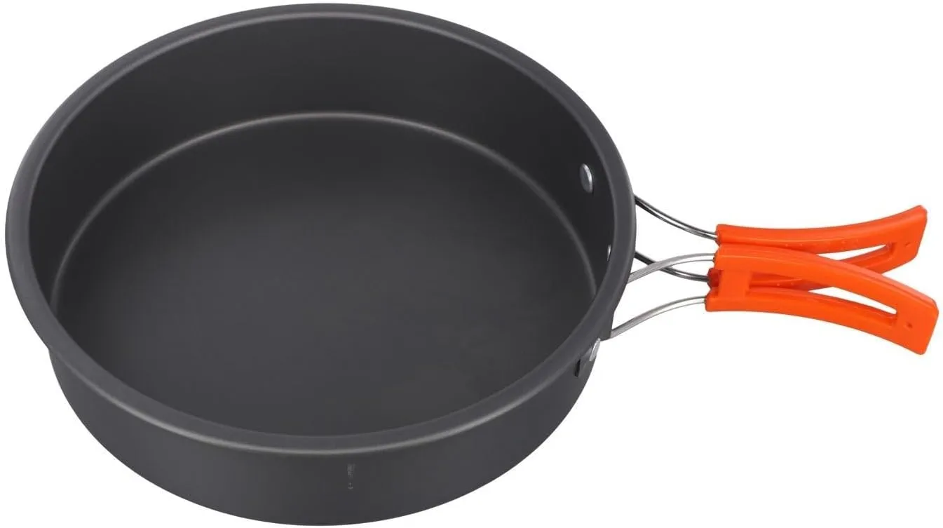Camping Cookware Kit Outdoor Cooking Set Aluminum Equipment Outdoor Pot Travel Tableware Kitchen Hiking Picnic BBQ(large)