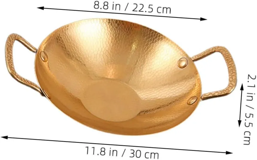 Camping Cookware Metal Pans for Cooking Cooking Pot Handle Hammered Griddle Small Pots for