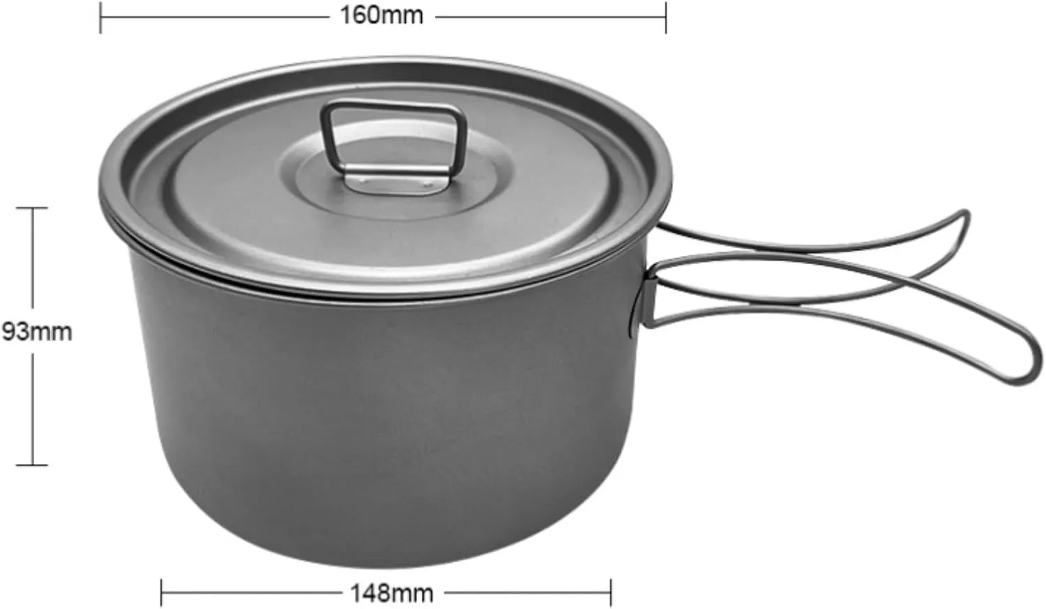 Camping Cookware, Outdoor Pure Titanium Folding Handle Outdoor Portable Frying Pan Tableware Camping Cooker Portable Stove