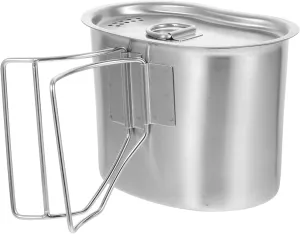 Camping Kettle Portable Outdoor Pot Steel Camping Mug Water Cup for Outdoor Activities