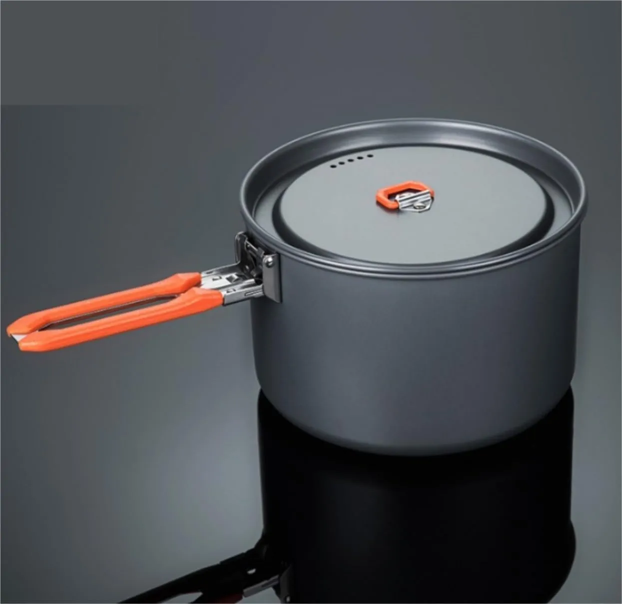 Camping Kitchen Utensil Outdoor Pots Foldable Portable Camping Picnic Picnic Camping Pot Cooker Kettle Teapot for Outdoor Cooking(168x98mm)