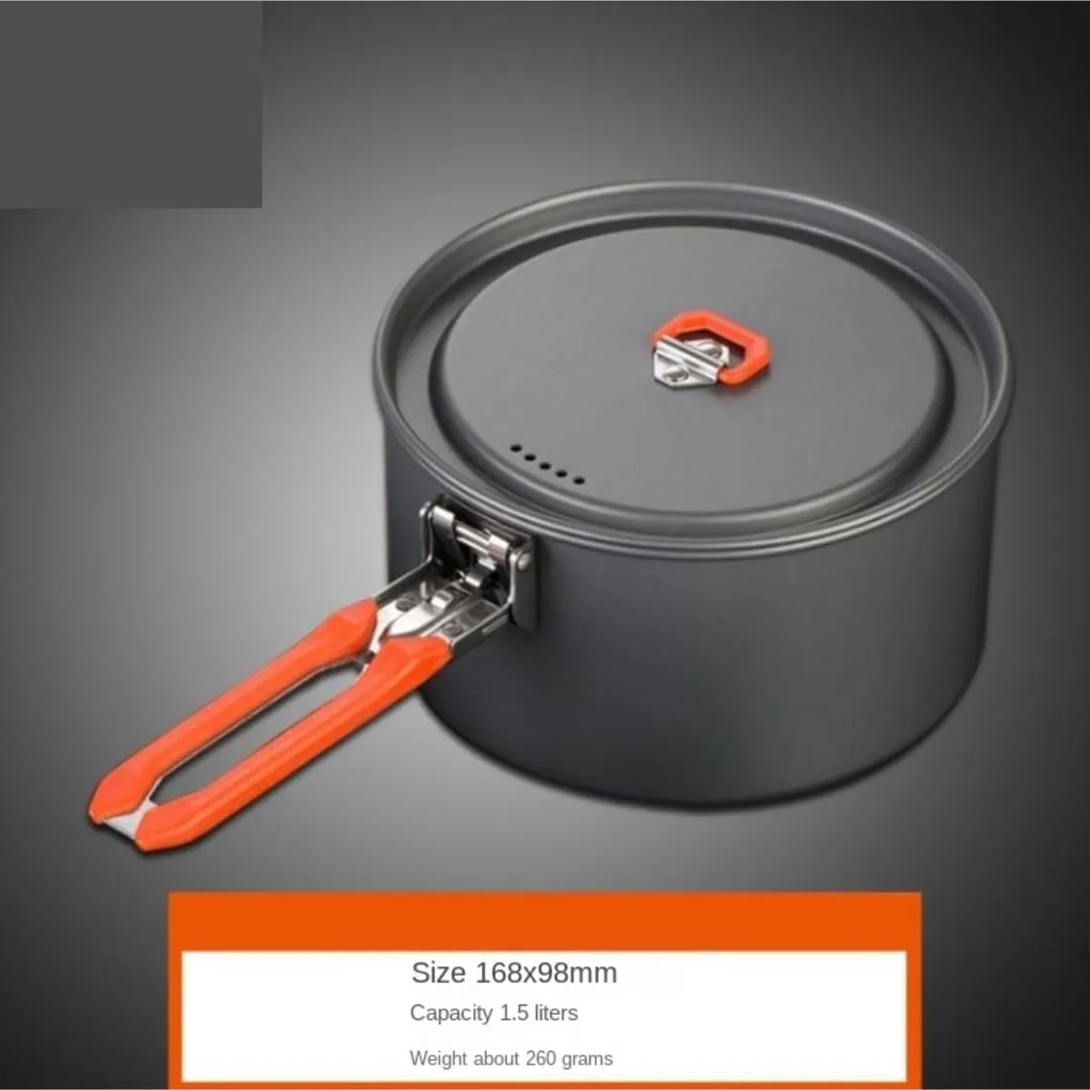 Camping Kitchen Utensil Outdoor Pots Foldable Portable Camping Picnic Picnic Camping Pot Cooker Kettle Teapot for Outdoor Cooking(168x98mm)