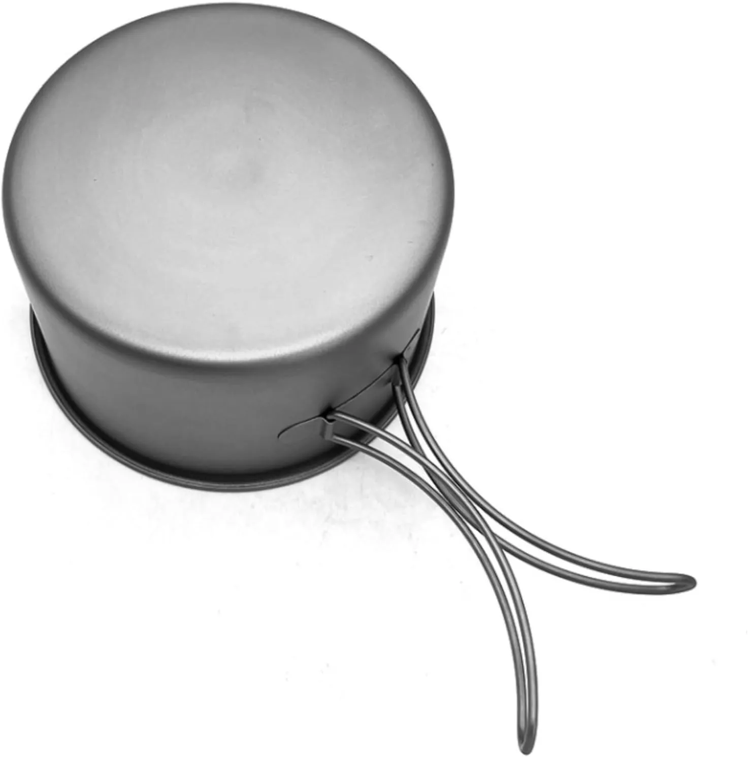 Camping Kitchen Utensil Outdoor Pure Titanium Folding Handle Outdoor Portable Frying Pan Tableware Camping Cooker for Outdoor Cooking