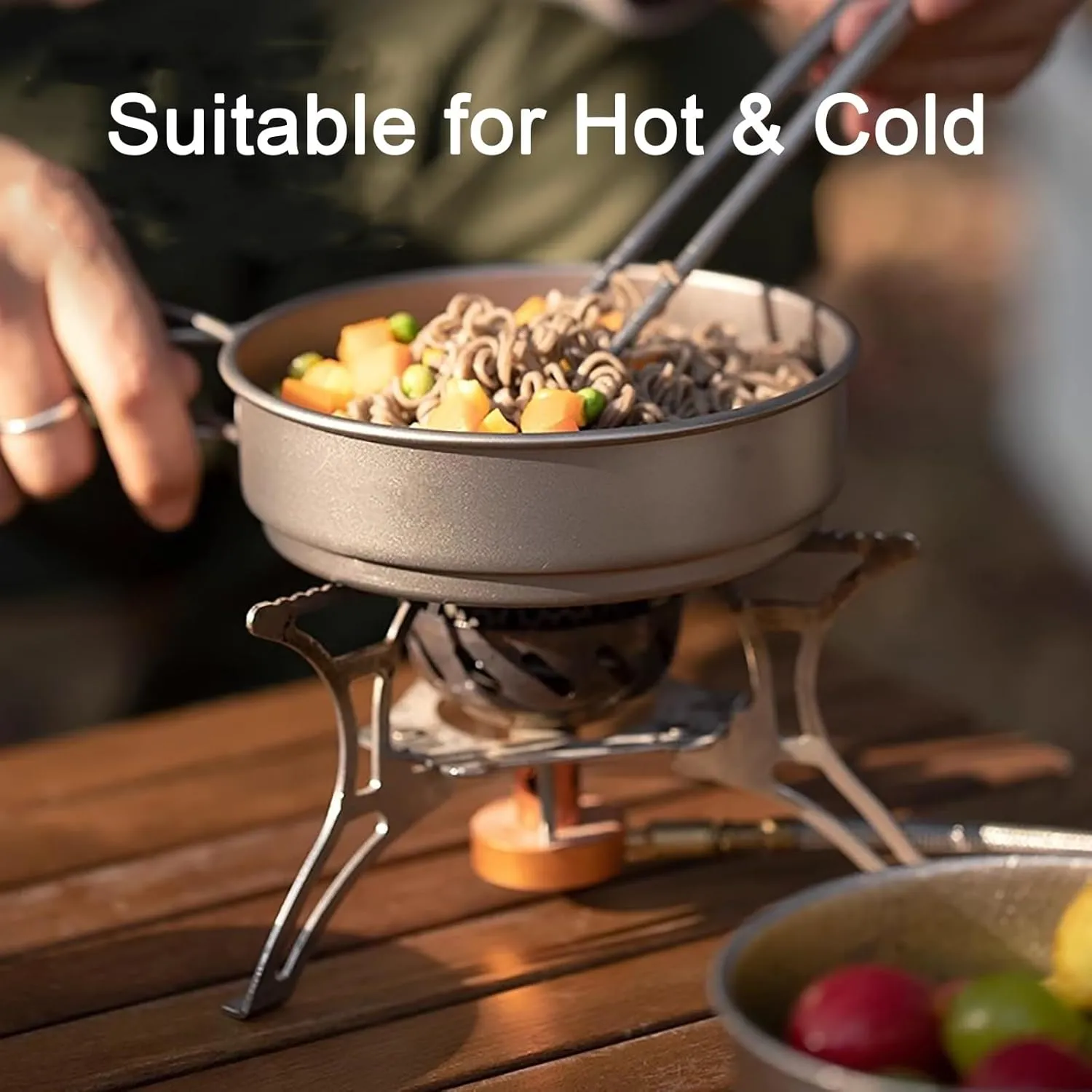 Camping Pot, Titanium Pan Dish Plate, Ultralight Camping Cookware, with Handle, for Outdoors Backpacking Hiking(B,350ml)