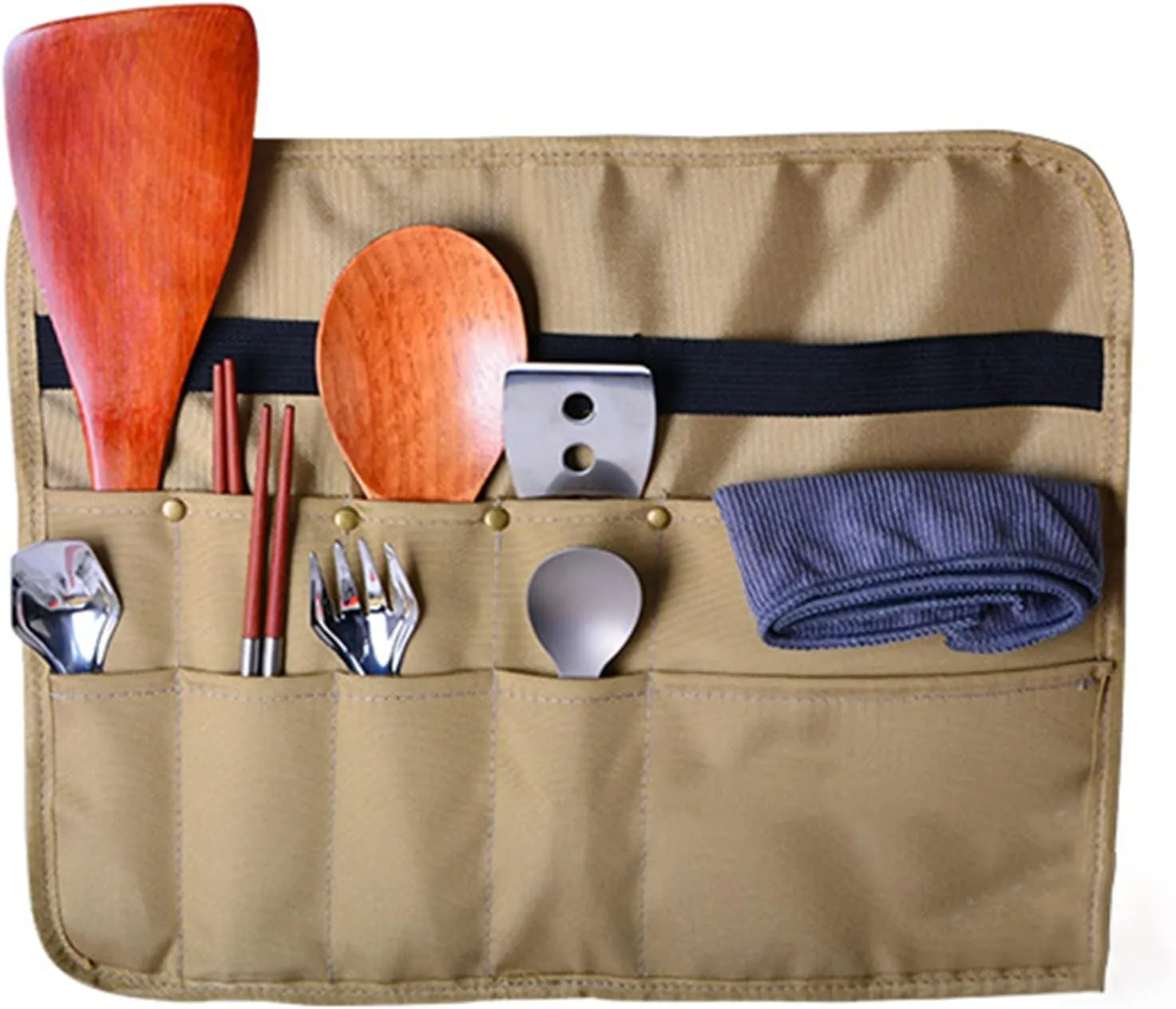 Camping Tableware Storage Bag Portable Storage Hanging Bag Oxford Cloth Storage Bag Camping Kitchen Cookware Set Travel Storage Bag