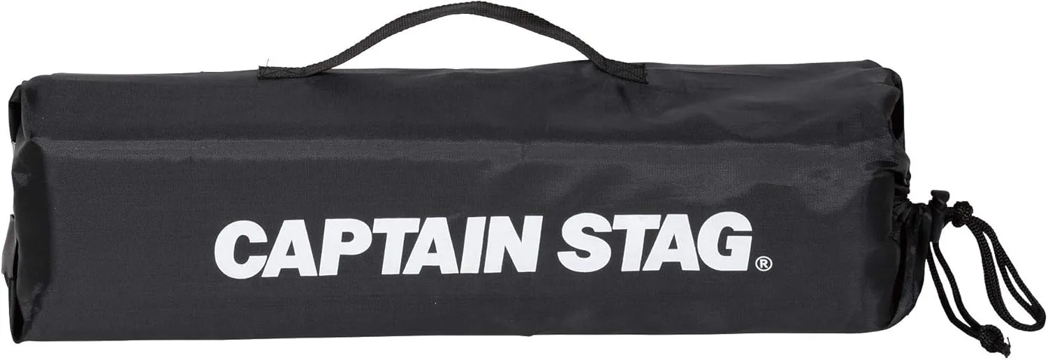 Captain Stag UC-1803 Outdoor Chair, Grand Chair, Field Chair, Width 15.7 x Depth 26.8 x Height 15.4 inches (40 x 68 x 39 cm), Weight Approx. 18.7 oz (530 g), Storage Bag Included, Black, Gracia