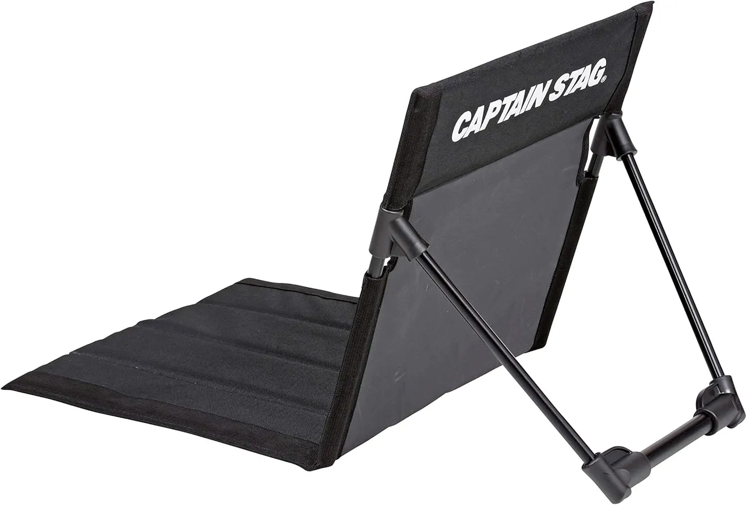 Captain Stag UC-1803 Outdoor Chair, Grand Chair, Field Chair, Width 15.7 x Depth 26.8 x Height 15.4 inches (40 x 68 x 39 cm), Weight Approx. 18.7 oz (530 g), Storage Bag Included, Black, Gracia