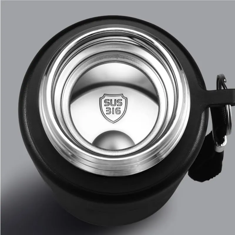 Car Vacuum Insulated Stainless Steel Water Bottle For Mazda Biante 2008-2018,Thermos Mug Leak Proof Insulated Water Bottle Reusable Water Bottle Travel Mug Thermo Mug,Black-1000ml