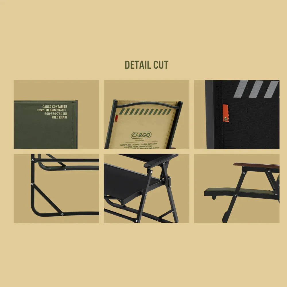 Cargo Container Cosy Folding Chair L - Black