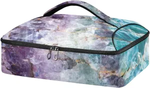 Casserole Cookware Quartz Stone Marble Casserole Carriers Insulated Casserole Dish Carrier Bag Pizza Holder Tote for Hot or Cold Food Travel Party Picnic
