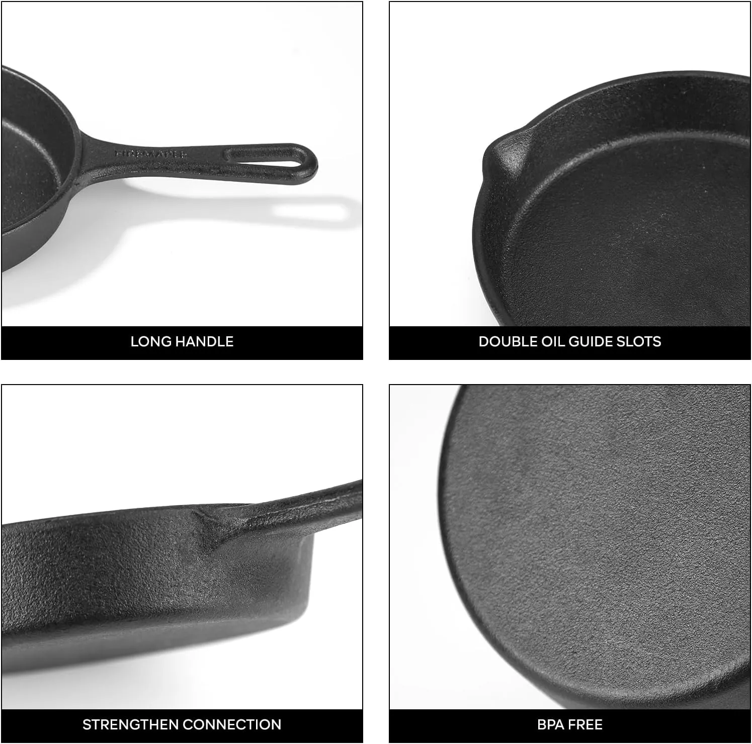 Cast Skillet 6’’ Time-sensitive offer Blackhawk Fire Multi-zone Iron Maple