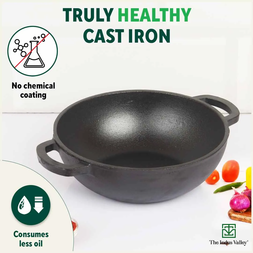CASTrong Cast Iron Cookware Set: Free ₹400 Tadka Pan  Tawa  Kadai, Kitchen Set for Home, Pre-seasoned, 100% Pure, Toxin-free, Induction