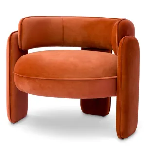 Chair Chaplin - Savona Orange Velvet