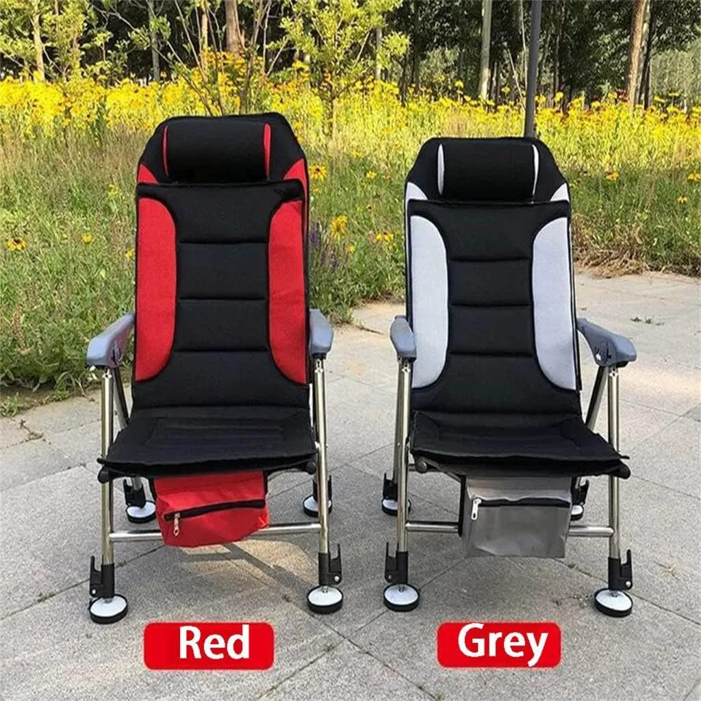 Chairs Fishing Chair Beach Chair Outdoor Foldable Chair Recliner Portable Multifunction Fishing Chair Applicable to All Terrain (A As Shown)