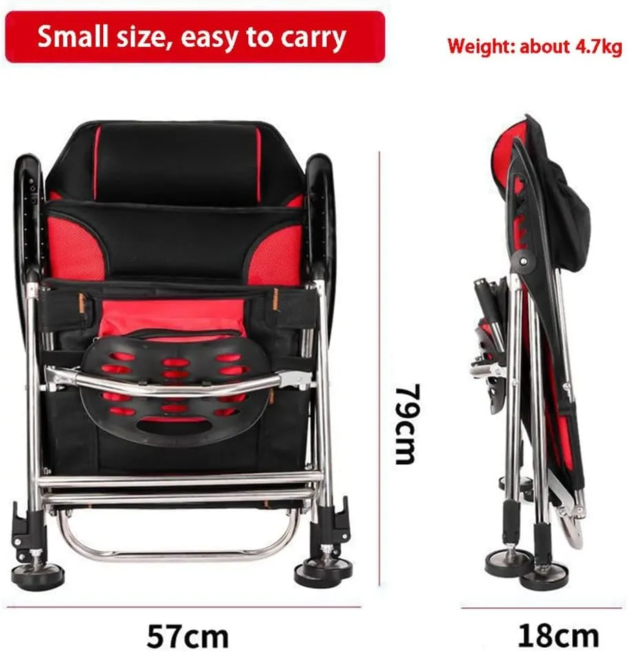 Chairs Fishing Chair Beach Chair Outdoor Foldable Chair Recliner Portable Multifunction Fishing Chair Applicable to All Terrain (A As Shown)