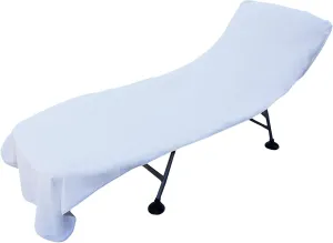 Chakir Turkish Linens Luxury Hotel & Spa Quality Turkish Cotton Terry Chair Lounge Cover (White, Hotel-Style)