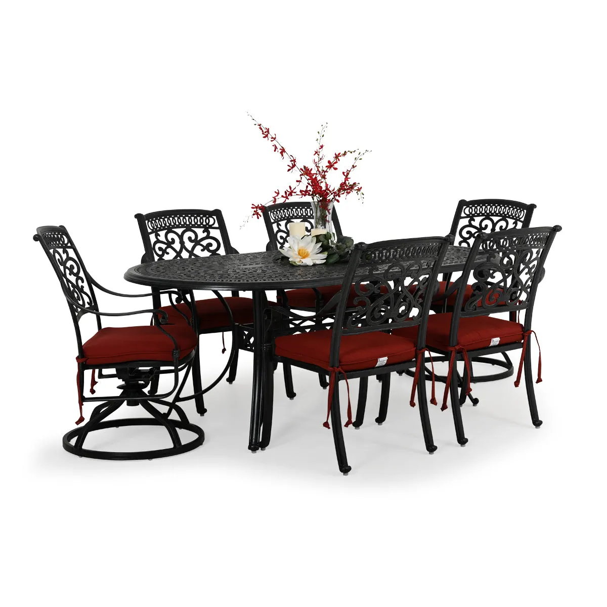 Charleston Outdoor Cast Aluminum Swivel Tilt Dining Arm Chair