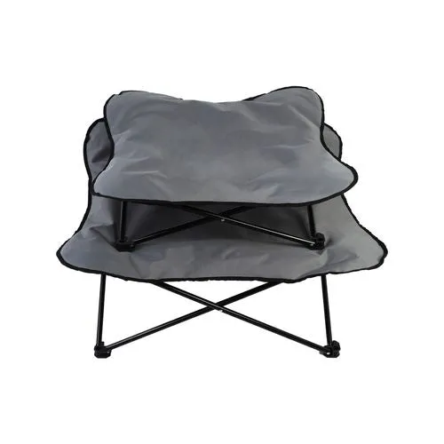 Charlie's - Foldable Elevated Dog Bed - Grey - Large