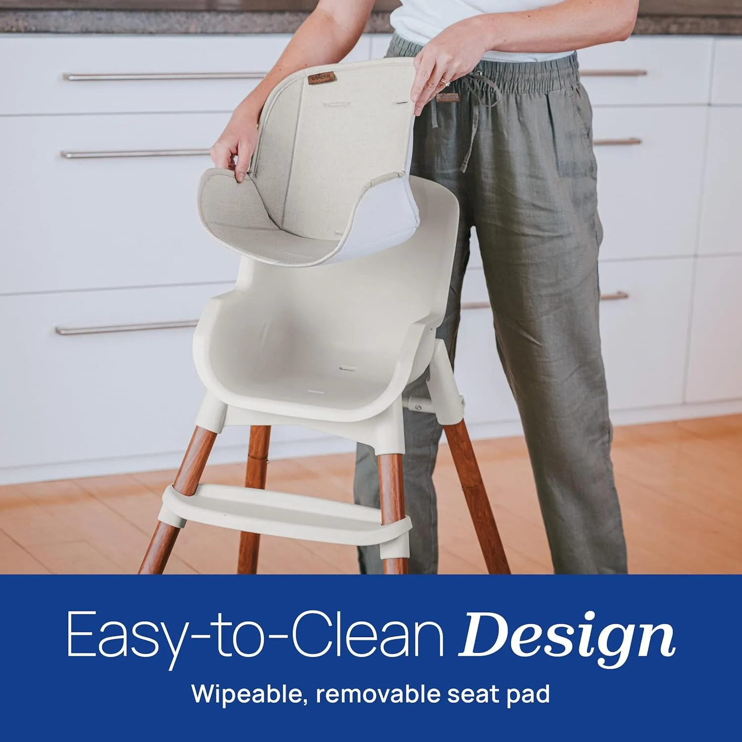 Chicco Zest™ LE 4-in-1 Folding High Chair, Feeding Chair, Toddler Chair and Youth Stool, Multi-Use Easy Clean High Chair | Chai/Beige