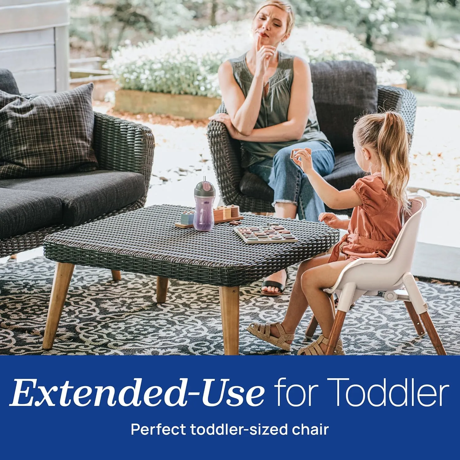Chicco Zest™ LE 4-in-1 Folding High Chair, Feeding Chair, Toddler Chair and Youth Stool, Multi-Use Easy Clean High Chair | Chai/Beige