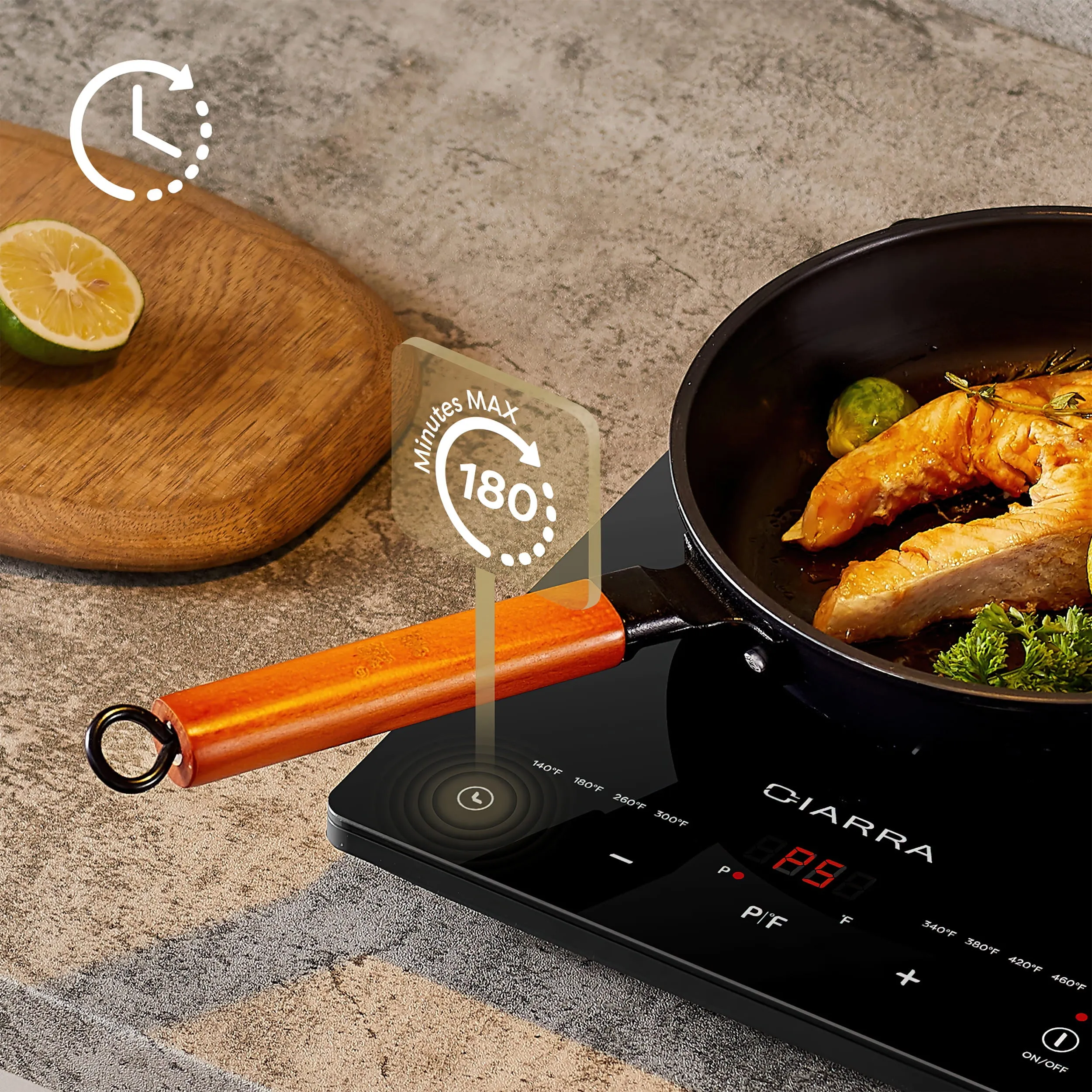CIARRA Portable Induction Cooktop 1800W with Touch Control