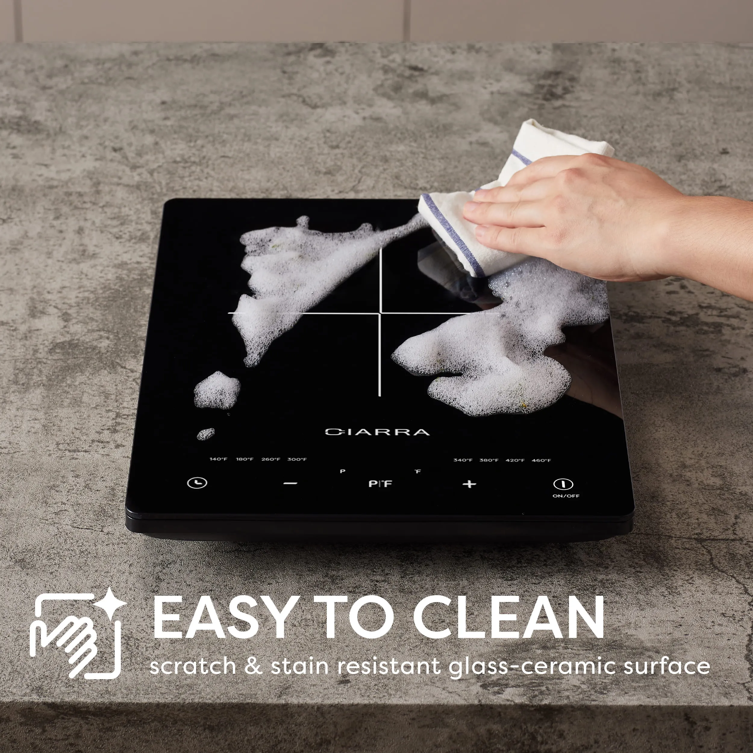 CIARRA Portable Induction Cooktop 1800W with Touch Control