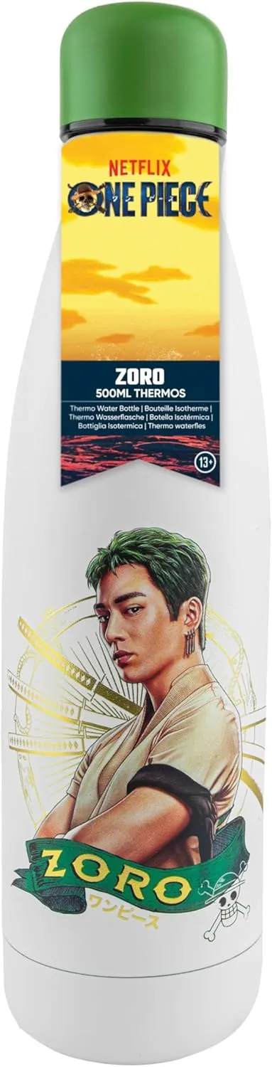 Cinereplicas One Piece - Zoro Insulated Water Bottle - 500ml - Official License