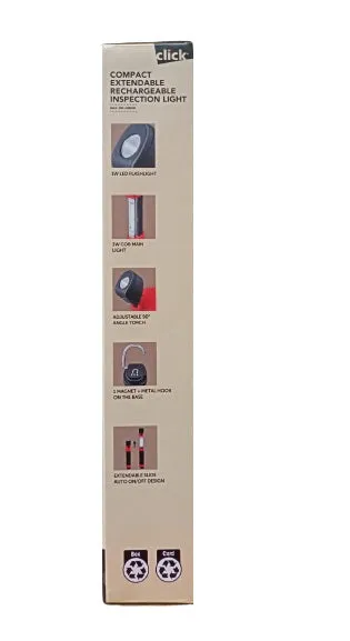 Click Rechargeable Compact Extendabale Inspection Light GS8103