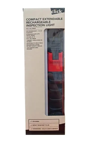 Click Rechargeable Compact Extendabale Inspection Light GS8103