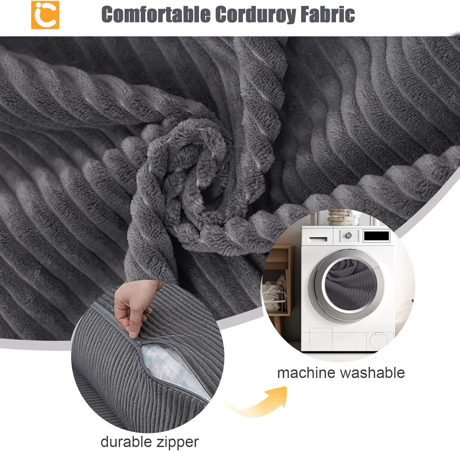 COMAX Futon Sofa Bed, 4-in-1 Floor Foldable Sofa Couch Bed Queen with L-Shaped Armrests, Convertible Folding Chair Bed Sleeper Mattress Fold Out Comfy Lounge for Living Room Bedroom, Dark Grey