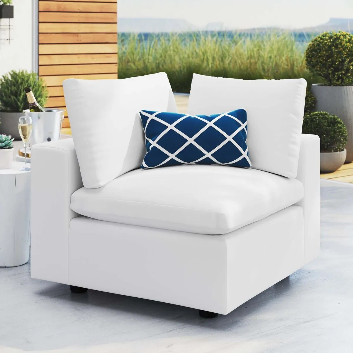 Commix Sunbrella Outdoor Patio Corner Chair
