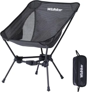 Compact Foldable Camping Chair with Storage Bag,Ultralight Portable Chair for Outdoor,Camping,Beach,Hiking,Travel,Festival and Picnic,Ripstop Black Check,Triangular Frame