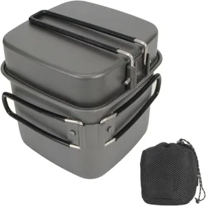 Cookware for Camping - Outdoor Cooking Camping Cookware Aluminum Non-Stick - Camp Cooking Utensils Set Multifunctional Camping Gear Accessories
