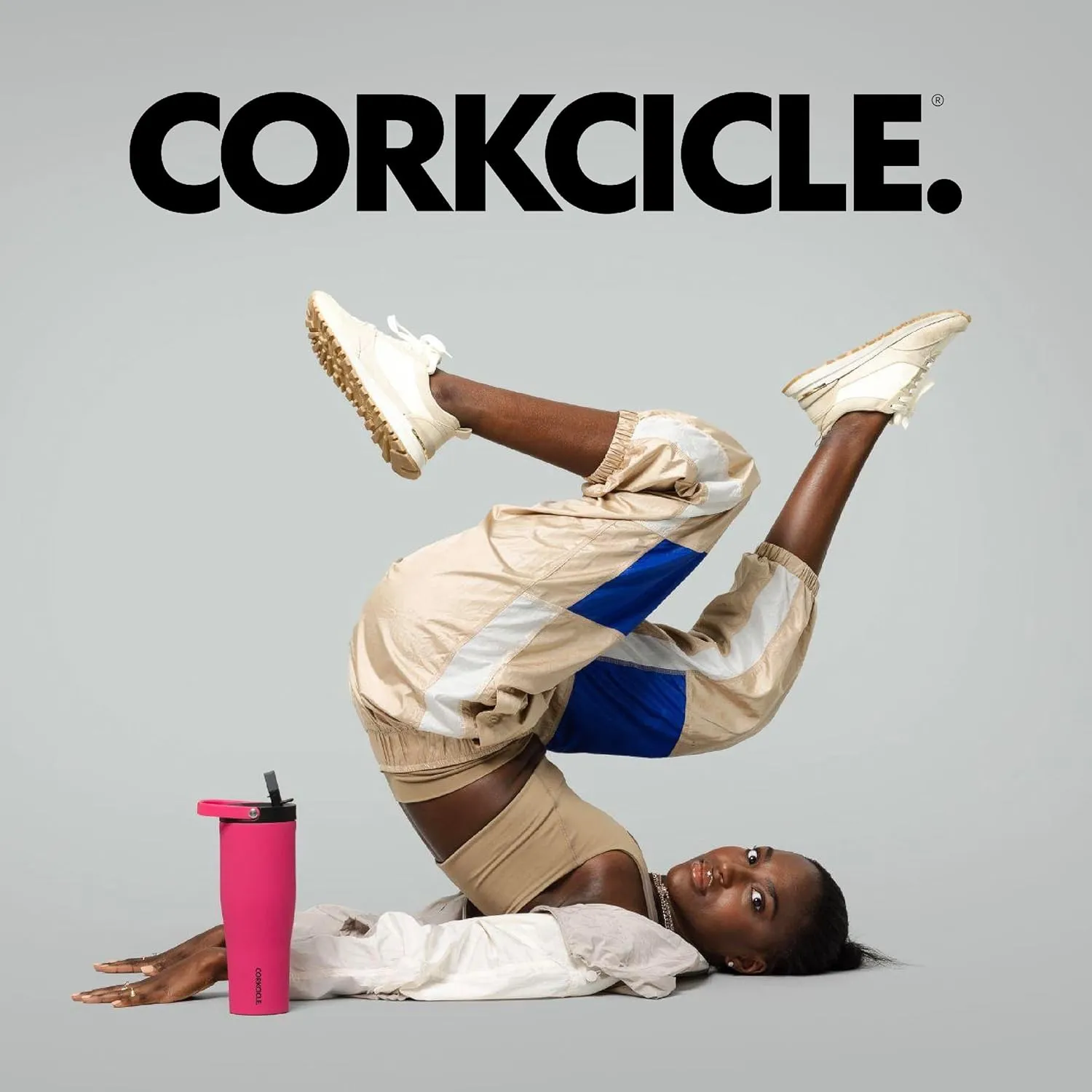 Corkcicle Go Cup XL Insulated Tumbler with Lid and Straw, Matte Black, 30 oz – Reusable Water Bottle Keeps Beverages Cold for 12hrs – Cupholder Friendly Tumbler, Leak-Proof Design