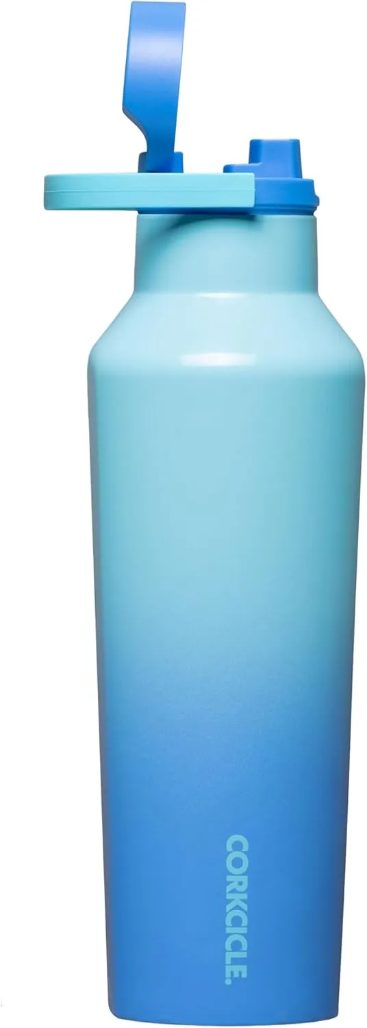 Corkcicle Sport Canteen Insulated Tumbler, Boom Box Blue, 20 oz – Reusable Water Bottle Keeps Beverages Cold for 25 Hours & Hot 12 Hours – Cupholder Friendly Tumbler with Screw-On Cap