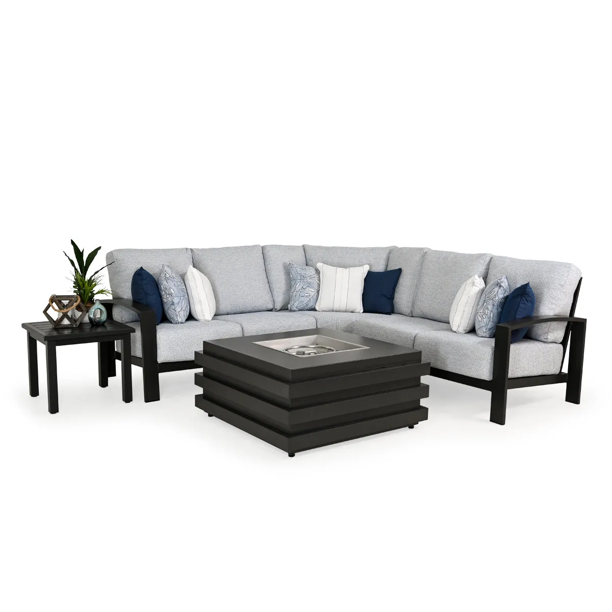 Costa Outdoor Aluminum Armless Chair